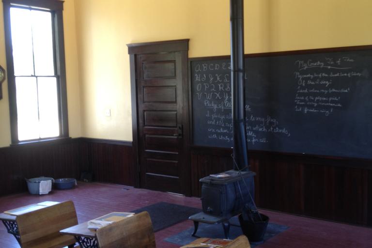 Historic schoolhouse interior