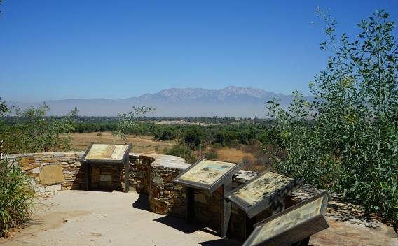Santa Ana River info panels at Hidden Valley